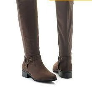 Corkys Holler Faux Leather Stretch Back Riding Boots  Chocolate Brown Size 6