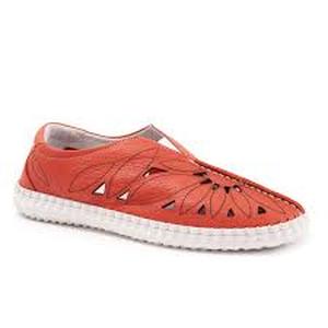 Bueno La Bella Leather Floral Cut-out Detailed Shoes  Coral Size 41