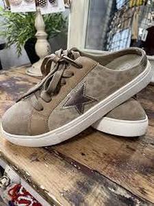 Corkys Spiked Star Detailed Slip-on Shoes  Gold Leopard Size 10