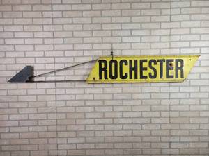 lot 336 image: Vintage ROCHESTER Silo Weather Vane w Bullet Hole - All Steel - NO SHIPPING