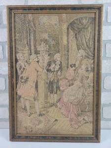 lot 343 image: Antique Framed Tapestry