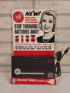 lot 393 image: Vintage FEDTRO Battery Charging Station Store Display