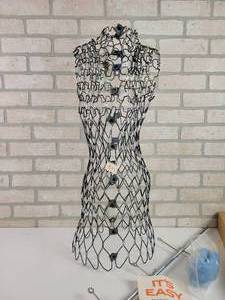 lot 432 image: 1970s Dritz MY DOUBLE Wire Dress Form w Adjustable Stand  and Original Box
