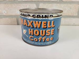 lot 438 image: Vintage Tin MAXWELL HOUSE 1# Coffee Can