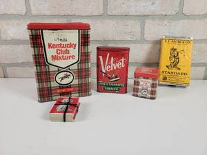 lot 450 image: Vintage Tobacco Tins - Kentucky Club Mixture and More