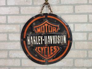 lot 454 image: Harley-Davidson Metal Art - Approx.. 15 Diameter