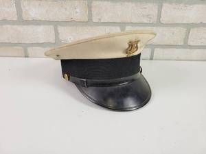 lot 458 image: Vintage Marching Band Hat w Lyre Pin - Size 7 - The Craddock Uniforms Co.