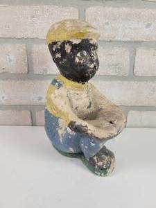 lot 482 image: Vintage Ceramic Statue, Possibly Fishing and Smoking