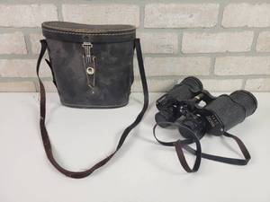 lot 488 image: Vintage BELMONT Binoculars in Case - Model S31-41456, 7x50 - Work Good