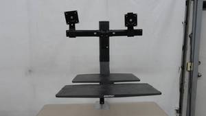 lot 69 image: ERGORON Work Station  Work fit - A Dual Monitor  Sit - Stand Work Station Model 24-316-026