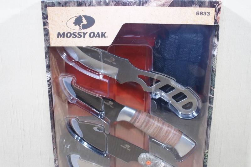 Mossy Oak Country DNA 4 Pack Variety Fixed Blade Knife Set, Isanti  Assortment - Essential Oils, Winter Boots, Knitting Machine, Camera Cases,  and More