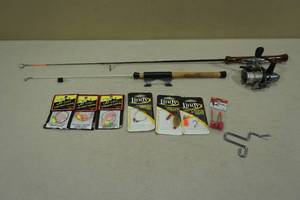 lot 269 image: 2 Ice Fishing Poles with Floating Rigs