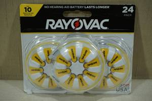 lot 277 image: Rayovac 24 Pack Size 10 Hearing Aid Batteries