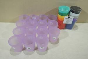 lot 306 image: 15 Pillowfort Tumblers with 10 Pack Storage Cups