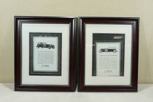 lot 311 image: 2 Framed Cord Automotive Reproduction Ads