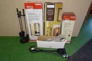 lot 324 image: 5 Fireplace Tool Sets with Extra Shovels