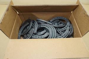 lot 193 image: 20 Pairs Diamond Classic Plain Horse Shoes -Size 00