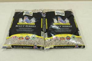 lot 98 image: 2 Bags Wild Delight Bugs N Berries Bird Feed -4.5lbs Each