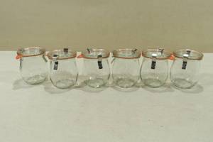 lot 102 image: Set of 6 Weck 15 L Jelly Jars