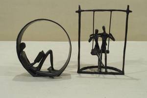 lot 114 image: 2 Dayna B. Iron Sculptures