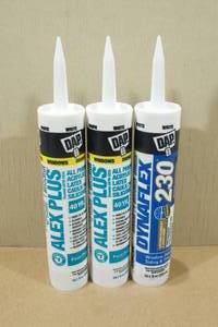 lot 145 image: 3 Bottles Alex Plus Silicone Caulk -White