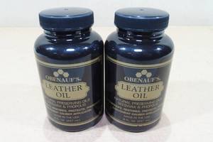 lot 158 image: 2 Bottles Obenaufs Leather Oil