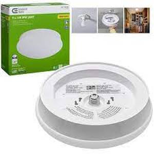 Commercial Electric Spin Light 11 in. LED Flush Mount Ceiling Light High Output 1600 Lumens 22-Watt 4000K Bright White No Bulbs
