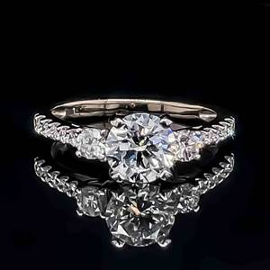 1.79ctw Round Diamond 3-Stone Engagement Ring in 14k White Gold D ColorVS Clarity $7,499 Retail VIDEO