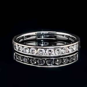 13ctw Diamond Channel Set Quarter Eternity Wedding Band in 14k White Gold VIDEO