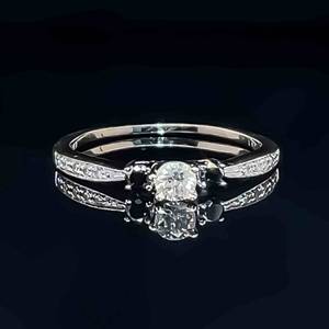 Natural Blue Sapphire & Diamond Three-Stone  Past, Present & Future Anniversary Ring in 14k White Gold $1,850 Retail VIDEO