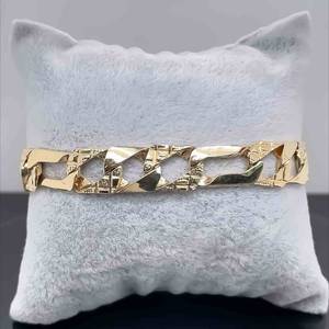 Mens Figaro Curb Chain Nugget Bracelet in 14k Yellow Gold - 22 GRAMS Bright Shine Finish $2,999 Retail