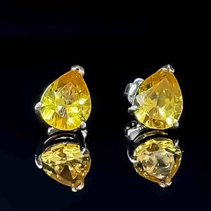 Rich Golden Yellow Fashion Estate Earrings