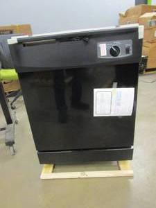 lot 81 image: GE 24 Black Full Console Dishwasher - Energy Star (OUT OF BOX)
