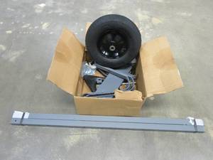 lot 50 image: Parts Box & Handles for True Temper Wheelbarrow (MISSING BUCKET)