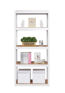 lot 23 image: Kepsuul 77 in. White Wood 4 Shelf Standard Bookcase with Adjustable Shelves (OPEN BOX)