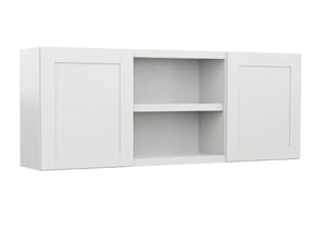lot 206 image: MILLS PRIDE Verona White Plywood Shaker Stock Ready to Assemble Wall Kitchen Laundry Cabinet with Soft Close 60 in. x 23 in. x 12 in. (OPEN BOX)