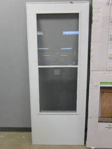 lot 180 image: Front Entry Screen Door in White - Just the Door - No Bore - No Hardware - Approximately 32 in x 80