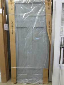 lot 181A image: JELD-WEN 36 in. x 80 in. DesignGlide Craftsman Stone Stained Molded Composite MDF Barn Door Slab