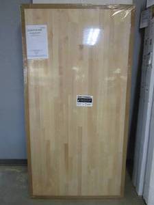 lot 196 image: 6 ft. L x 39 in. D Unfinished Birch Solid Wood Butcher Block Island Countertop With Eased Edge (NICE CONDITION)