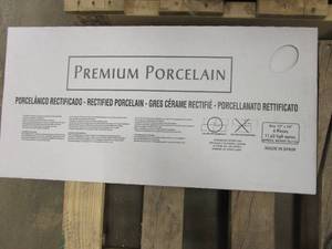 lot 214 image: 12 in x 24 in Matte White Tile - 11.63 sq ft