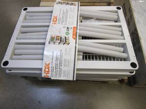 lot 245 image: HDX 5-Tier Plastic Garage Storage Shelving Unit in Gray (36 in. W x 72 in. H x 24 in. D) (OUT OF PACKAGING)
