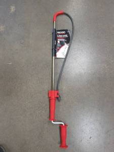 lot 222 image: RIDGID K-3 Ultra Flexible Toilet Auger with Unclogging 3 ft. Snake and Integrated Bulb Head, Plumbing Toilet Snake for Drain