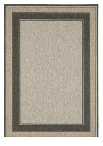 lot 258 image: StyleWell Jasper Gray 7 ft. x 10 ft. Border IndoorOutdoor Area Rug (NEEDS TO BE CLEANED)