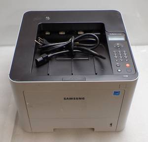 lot 9 image: Samsung ProXpress M4020ND Printer  Laser Monochrome  40ppm  Powers On  NO Toner  Includes CAB-AC Cord