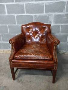 lot 2 image: Leather Armchair