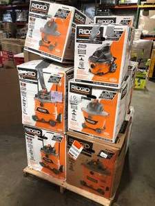 lot 6 image: Mix lot of Ridgid Shop Vacs, Customer return, Review all pictures, Open Boxes