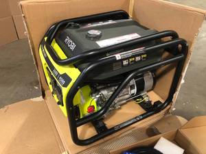 lot 8 image: RYOBI 3,600-Watt Gasoline Powered Recoil Start Portable Generator with CO Shutdown Sensor, Customer return, Review all pictures