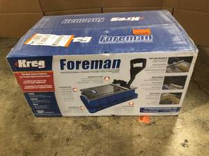 lot 12 image: Kreg 34 HP Electric Foreman Pocket Hole Machine, Open Box, Review all pictures