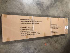 lot 26 image: Husky 72 in. Solid Wood Work Surface for Regular Duty Welded Steel Garage Storage System, Review all pictures