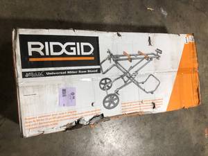 lot 35 image: RIDGID Universal Mobile Miter Saw Stand with Mounting Braces, Customer returns, Review all pictures
